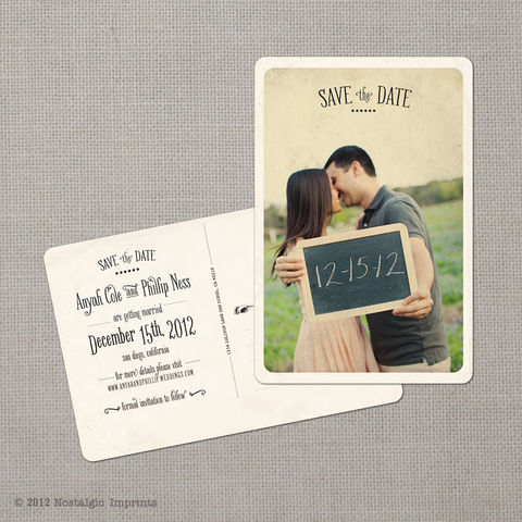 Anyah,-,4x6,Vintage,Photo,Save,the,Date,Postcard,vintage save the date, Weddings, Card, save the date, custom photo card, photo save the date card, photo card, vintage card, 4x6, postcard, post card, retro