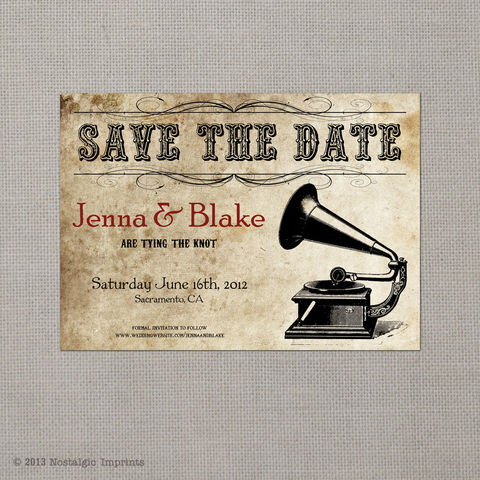 Jenna,-,5x7,Vintage,Photo,Save,the,Date,Card,vintage save the date, Weddings, Card, save the date, custom photo card, photo save the date card, photo card, vintage card, 4x6, postcard, post card, retro