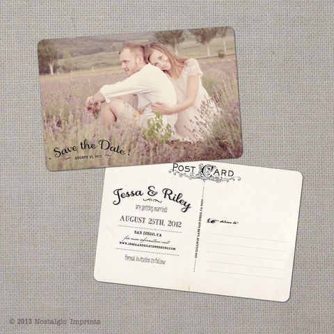 Jessa,2,-,4x6,Vintage,Photo,Save,the,Date,Postcard,vintage save the date, Weddings, Card, save the date, custom photo card, photo save the date card, photo card, vintage card, 4x6, postcard, post card, retro