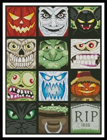 Halloween Minis Cross Stitch Pattern - product images 1 of 1