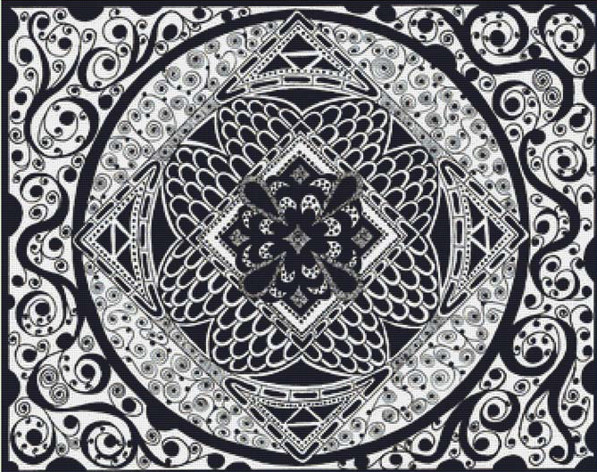Zentangle Cross Stitch Pattern X Squared Cross Stitch