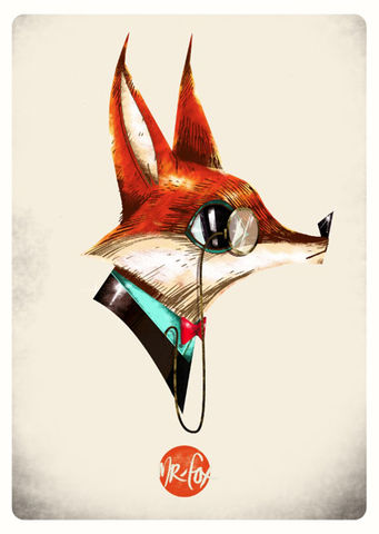 Mr.Fox,Giclée Print, Art Print, Signed Print
