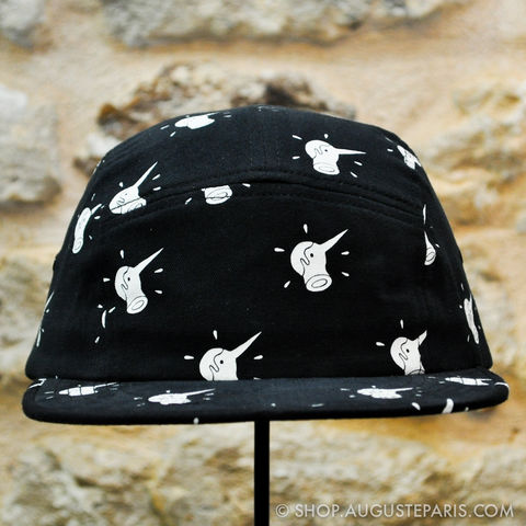 Snapback,5,Panels,Rockwell,by,Parra,Chopped,head,Camp,hat,rockwell, rockwell by parra, parra, 5 panels