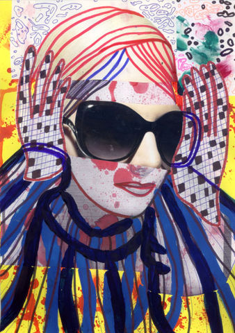 PAINTING683,Claudio Parentela,Contemporary Paintings,Mixed Media,Illustrations,Collages