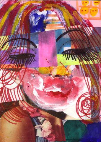 PAINTING684,Claudio Parentela,Contemporary Paintings,Mixed Media,Illustrations,Collages