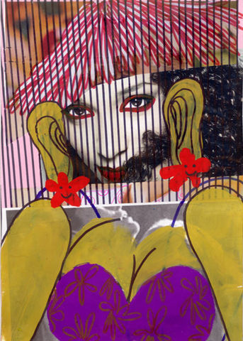 PAINTING677,Claudio Parentela,Contemporary Paintings,Mixed Media,Illustrations,Collages