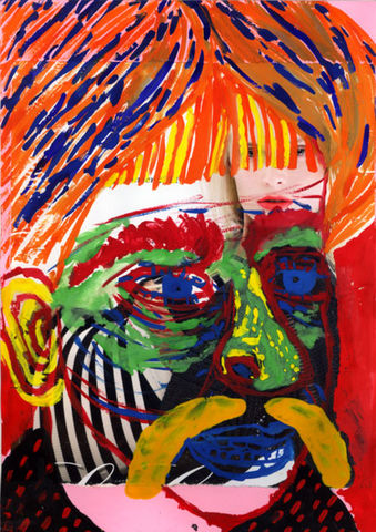 PAINTING718,Claudio Parentela,Contemporary Paintings,Mixed Media,Illustrations,Collages