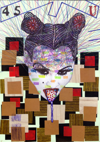 PAINTING648,Claudio Parentela,Contemporary Paintings,Mixed Media,Illustrations,Collages