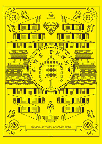 .06.,MONEY,screen,print,Screenprints, handprinted, handmade, poster, design, graphic design, Stewart Scott-Curran, Print for Good, football, illustration