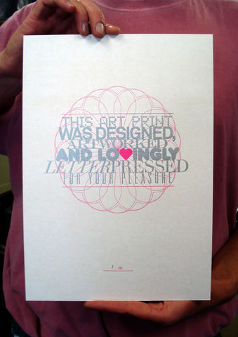 Letterpressed,Art,Print,letterpressed, neon, Manchester, loose collective, graphic design, graham jones