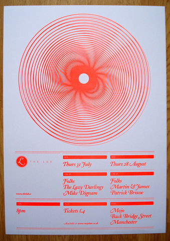 The,Lab,Gig,Poster,Litho, print, neon, pantone, loose collective, graham jones, limited edition