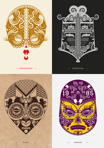 'Faces,from,Places',letterpressed,prints,letterpress, masks, illustration, graphics, prints, Jonny Wan, designer, heidelberg, printer