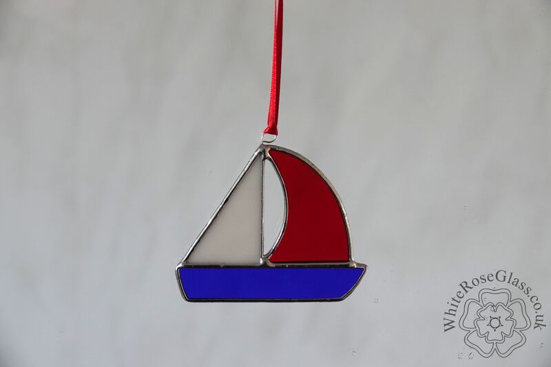 Sailing Boat Hanger - Red, White + Blue - product image