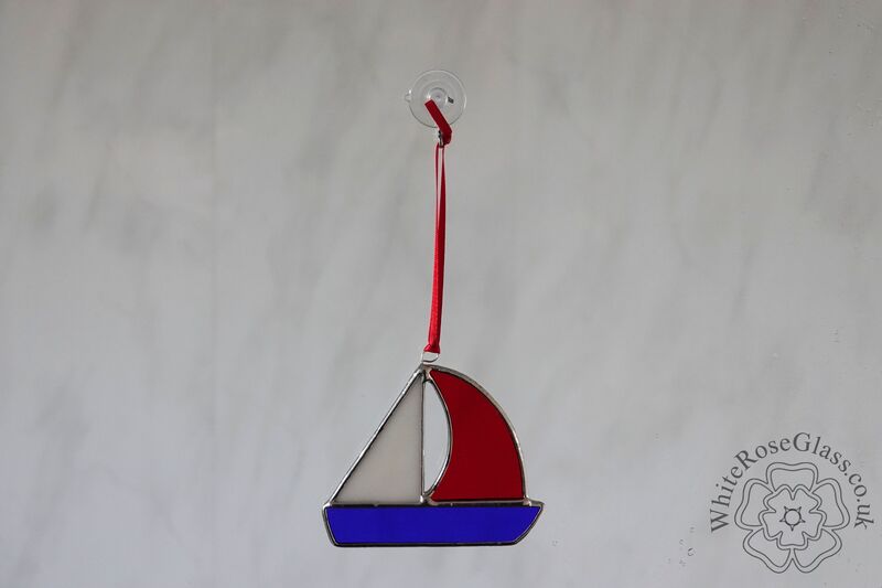 Sailing Boat Hanger - Red, White + Blue - product image