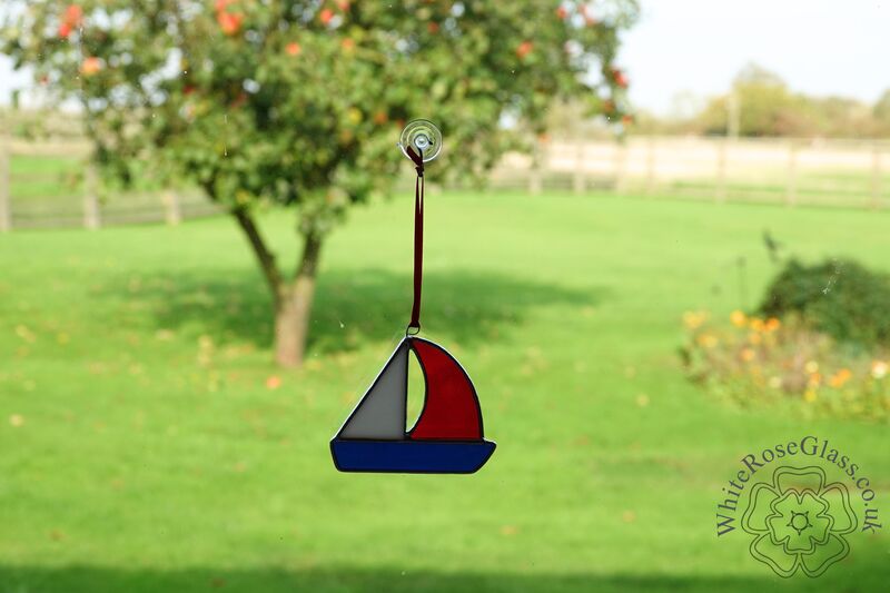 Sailing Boat Hanger - Red, White + Blue - product image