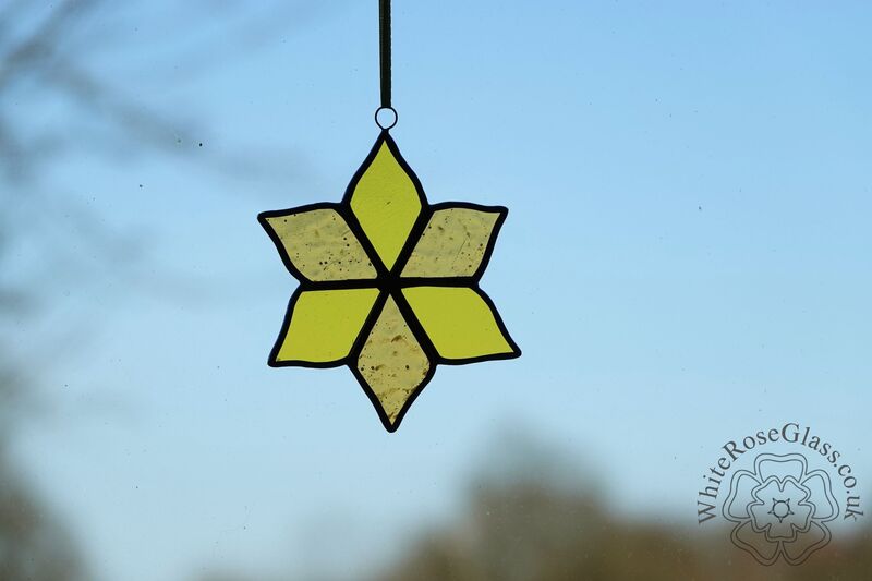 Flower Yellow 6-Petals Suncatcher - product image