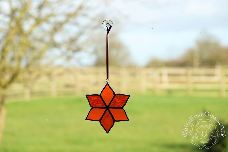 Flower Orange 6-Petals Suncatcher - product image