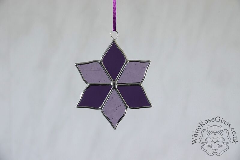 Flower Purple 6-Petals Suncatcher - product image