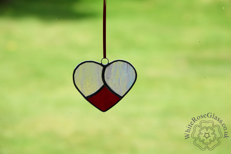 Heart - 3-Piece Curved Pearl White+Red - product image