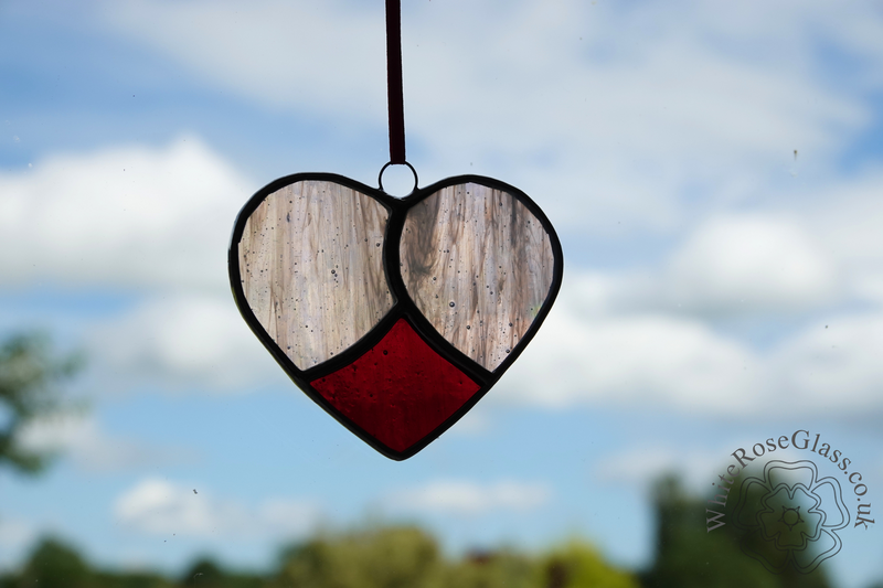 Heart - 3-Piece Curved Pearl White+Red - product image