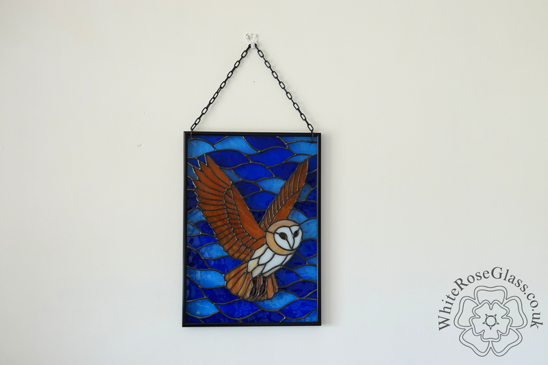 Framed Flying Barn Owl At Night - product image