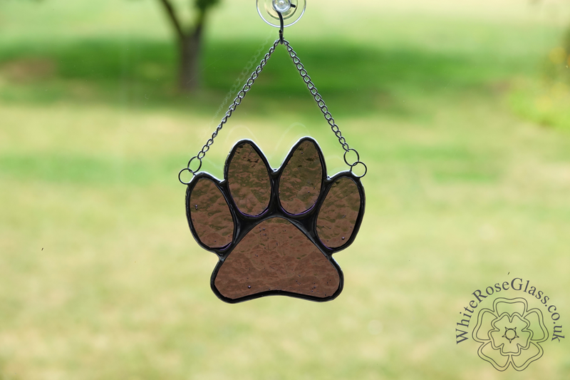 Pawprint - Large Purple Suncatcher - product image