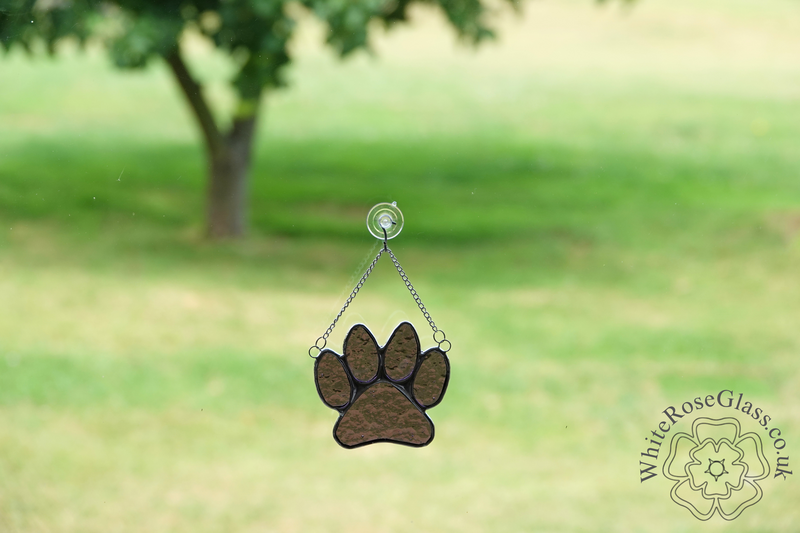 Pawprint - Large Purple Suncatcher - product image