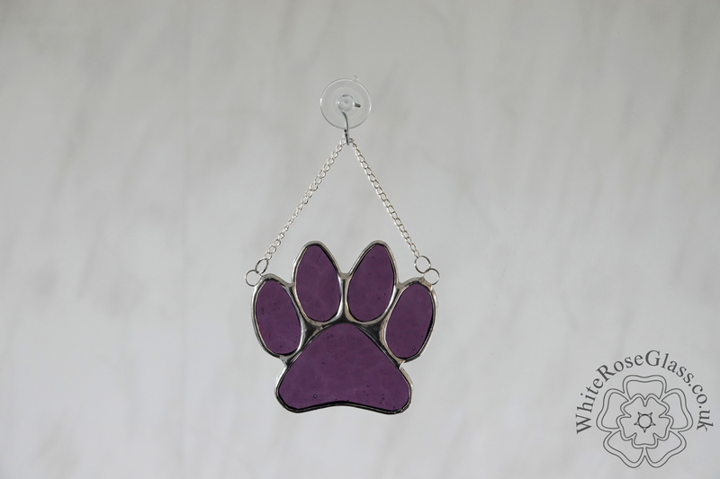 Pawprint - Large Purple Suncatcher - product image