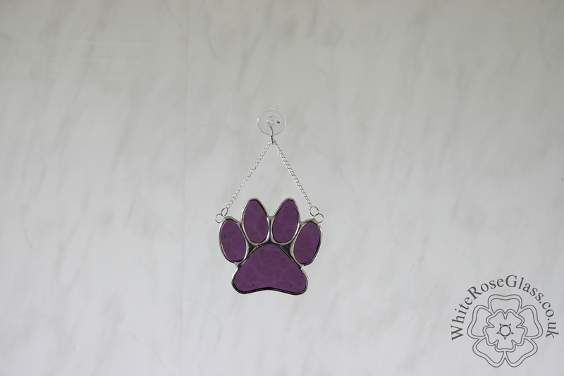 Pawprint - Large Purple Suncatcher - product image
