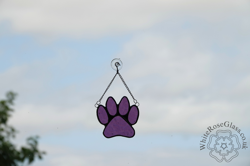 Pawprint - Large Purple Suncatcher - product image