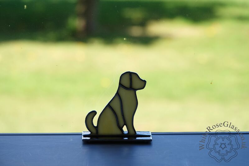 Sitting Yellow Labrador Dog Freestanding - product image