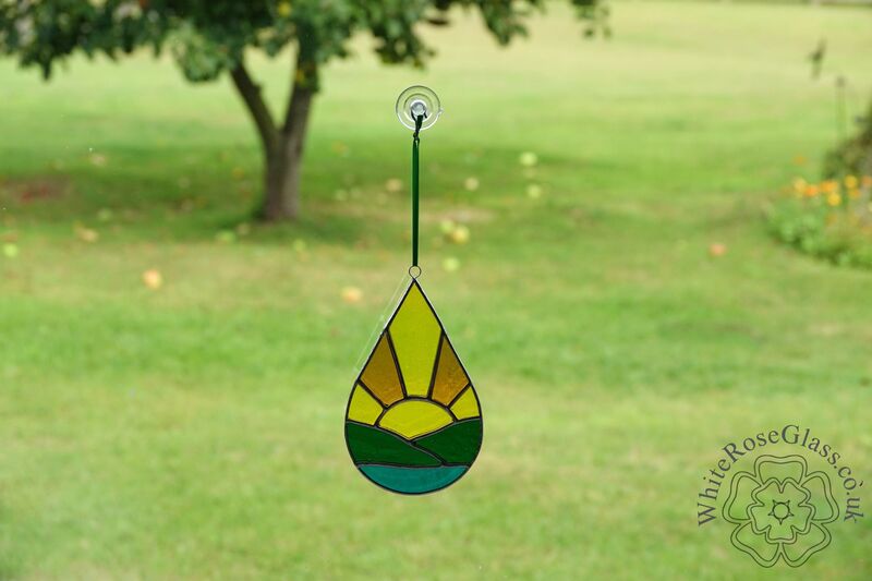 Sunrise Landscape Teardrop Suncatcher - product image
