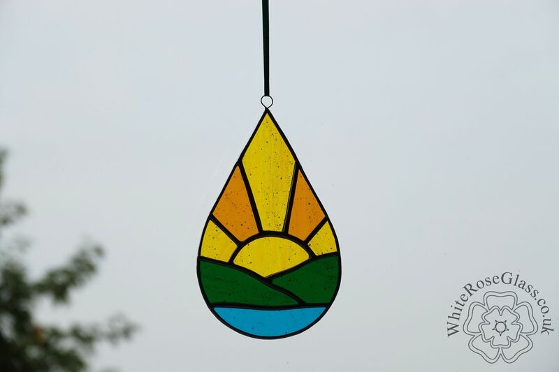 Sunrise Landscape Teardrop Suncatcher - product image