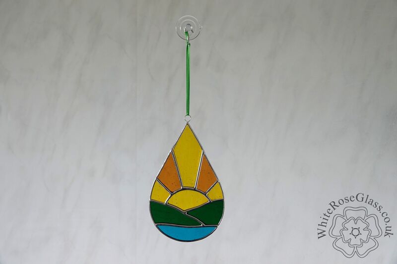 Sunrise Landscape Teardrop Suncatcher - product image