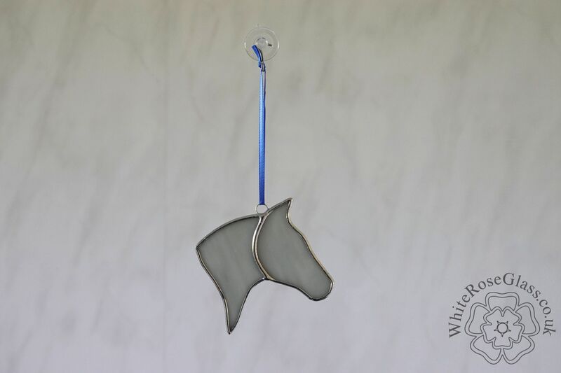 Horse Head Suncatcher - Grey+White - product image