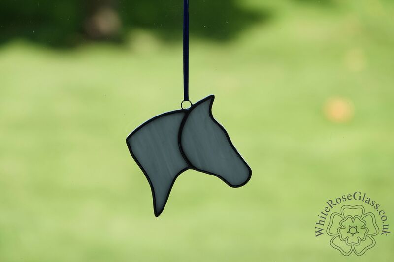 Horse Head Suncatcher - Grey+White - product image
