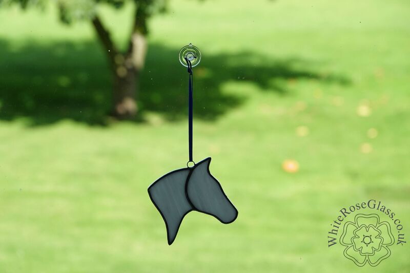 Horse Head Suncatcher - Grey+White - product image