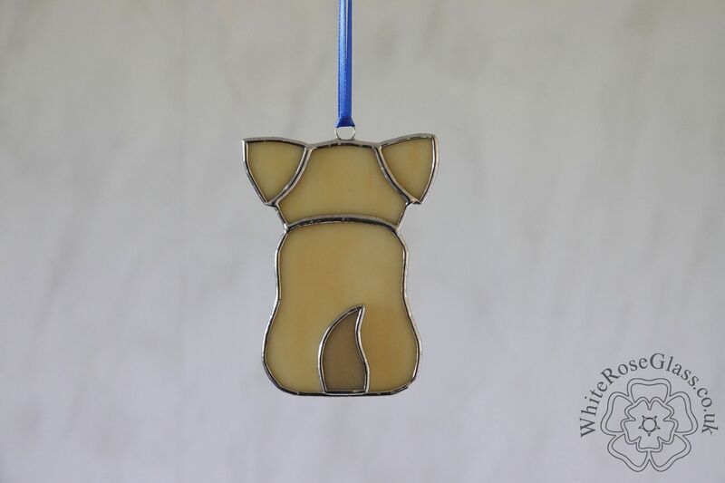 Puppy Dog Sitting Suncatcher - Golden - product image