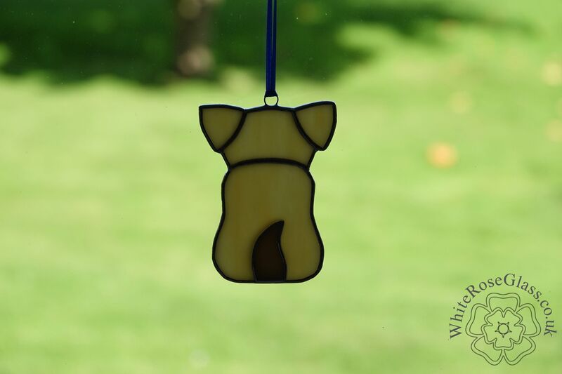 Puppy Dog Sitting Suncatcher - Golden - product image
