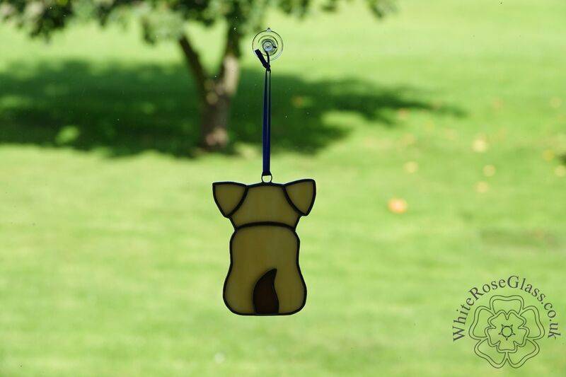 Puppy Dog Sitting Suncatcher - Golden - product image