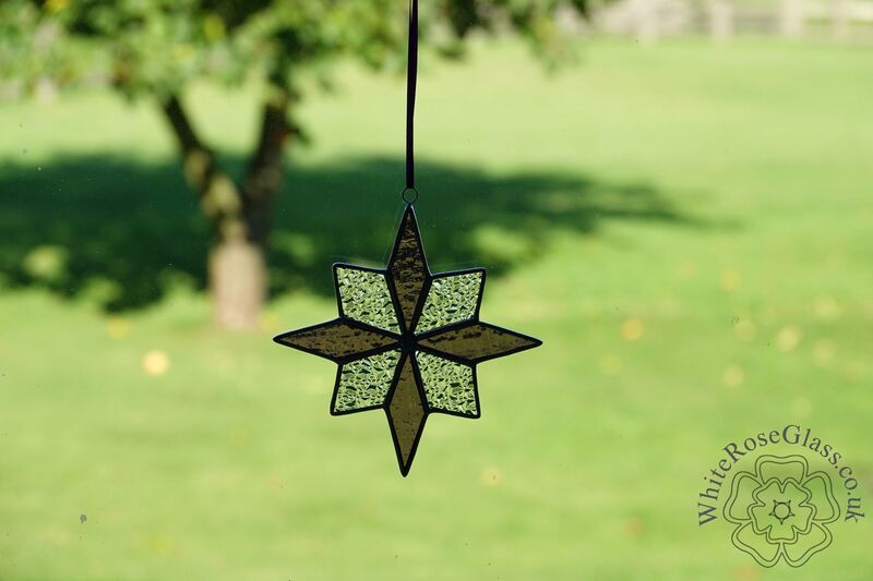 Star 8-Point Christmas Purple/Clear Suncatcher - product image