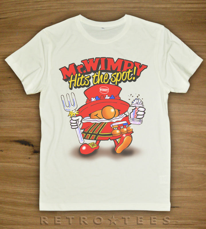 Mens Mr Wimpy Burger T shirt Retro Tshirts From Retro Tees
