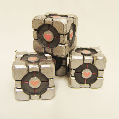 Companion,Cube,Ornaments,Portal, Companion cube, companion, cube, christmas, ornament