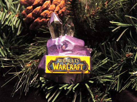 Mining,Ore-naments,World of Warcraft, Christmas, ornament, mining, sculpture, Swarovski