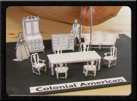 Colonial,American,Pop-Out Furniture, Pop Out Furniture