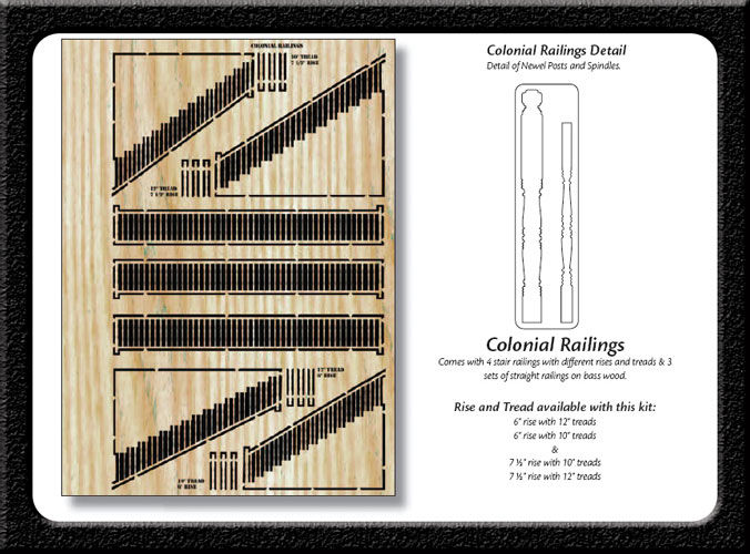 Colonial Railings POP-OUT WOODIES - product images