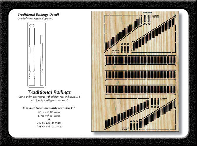 Traditional Railings POP-OUT WOODIES - product images