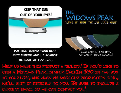 The,Widows,Peak,Driving, visor, widows peak, widow's peak