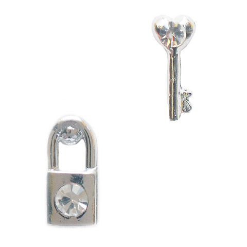 Lock,&,Key,Earring,set,in,Silver
