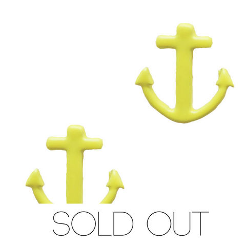 Neon,Anchor,Earring,-,Yellow,anchor earring neon